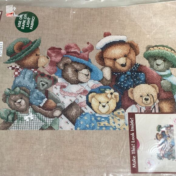 Adorable "Plaid" Teddy Bear by Alma Lynn Iron On Transfer - Picture 3 of 6